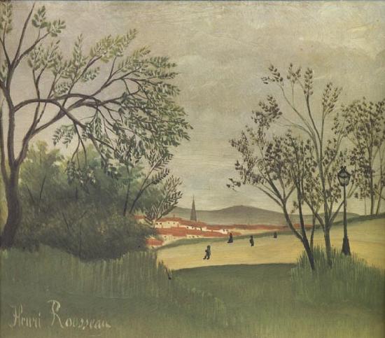 Henri Rousseau View of Saint-Cloud from the Heights of Bellevue